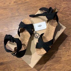 Ugg Heel Sandal Wedge Black 9W